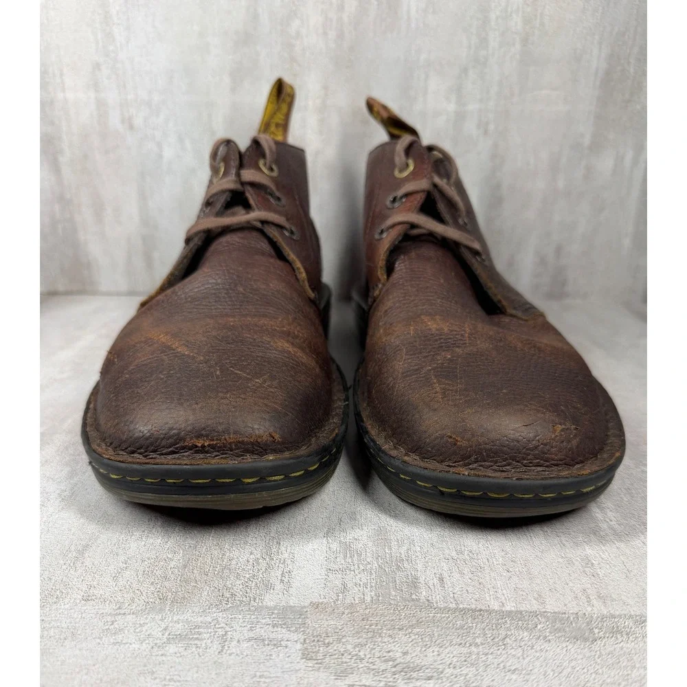 Dr. Martens Industrial Brown Pebbled Leather Chukka Boots Slip Resistant Mens 11